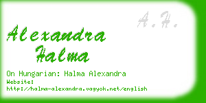 alexandra halma business card